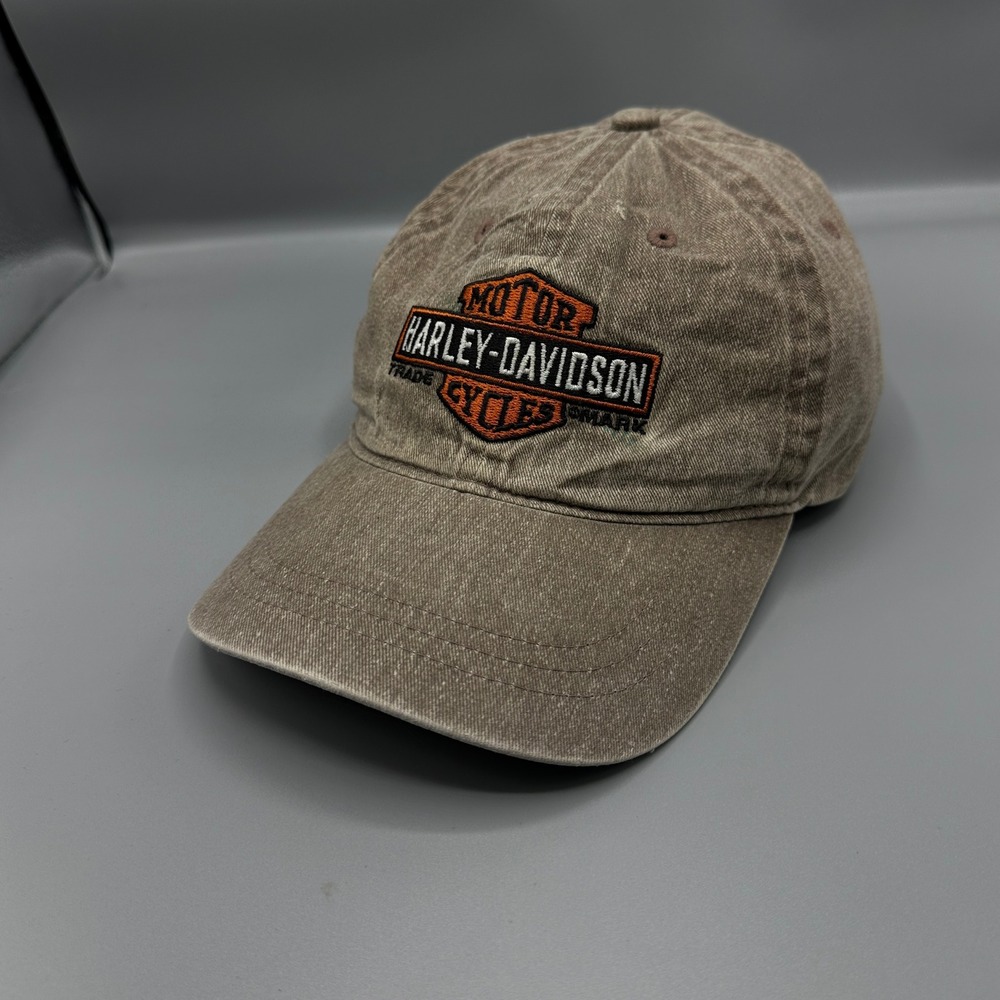 Harley-Davidson High Desert Boise Idaho Brown Washed Cotton Adjustable Hat Cap